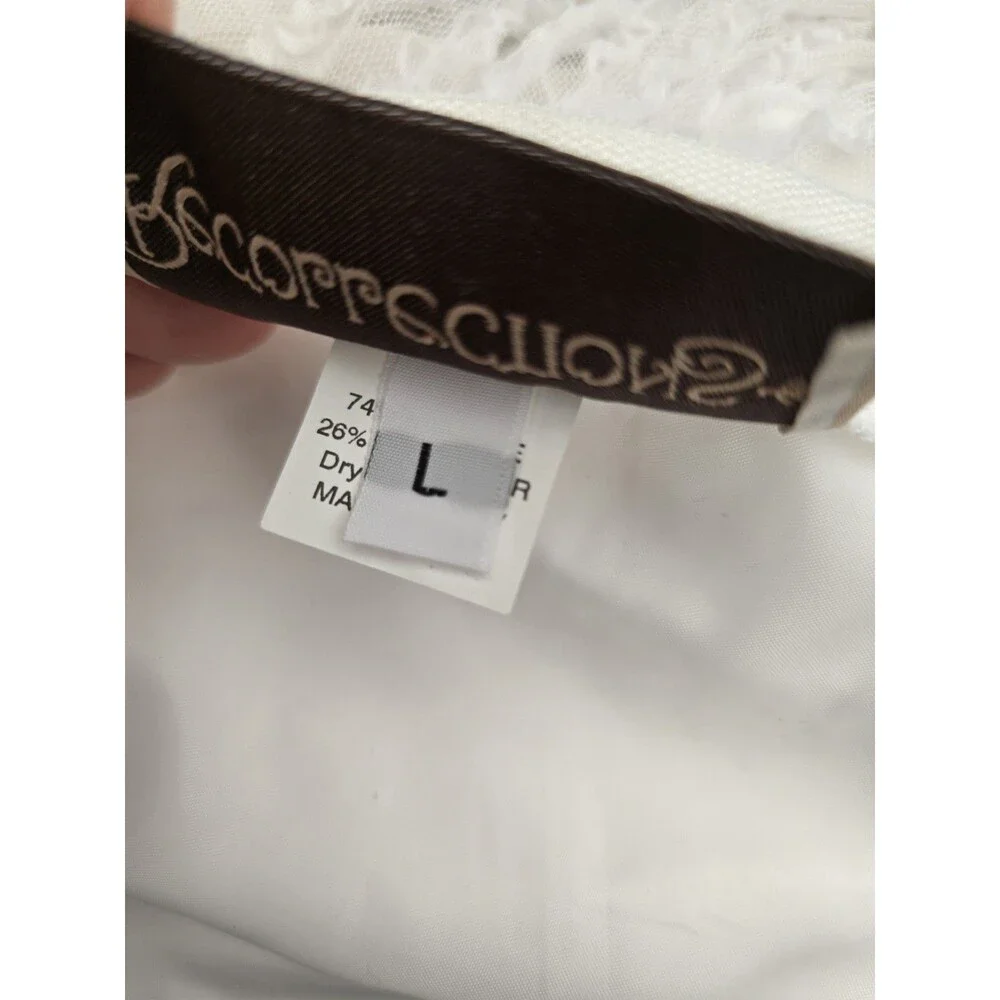 Vintage Recollections Lace Prairie Dress White Cottagecore Victorian L - Picture 14 of 15